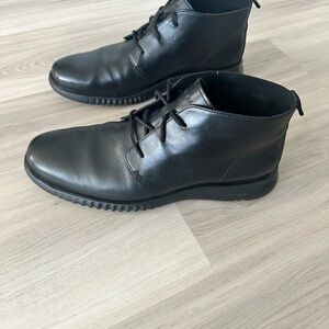 Black Leather Ankle Boots